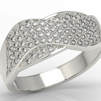 Pierścionek z białego złota z brylantami model AP-7937B