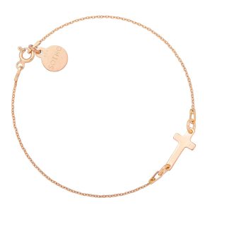 Czarna bransoletka z onyksu i krzyża SWAROVSKI® CRYSTAL
