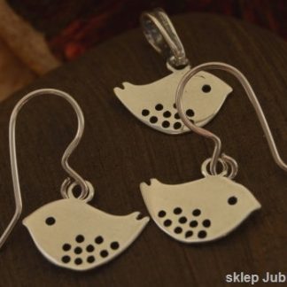 Srebrny komplet  PTASZKI