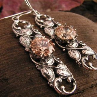 ZAFIRA - srebrne kolczyki z topazem złocistym