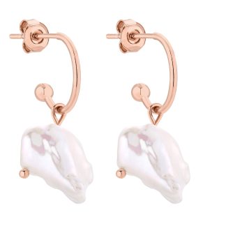 Kolczyki z różowego złota z naturalnymi perłami