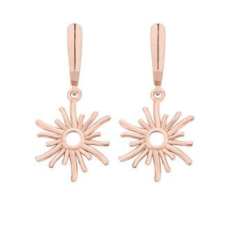 Kolczyki z różowego złota ze słoneczkami