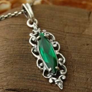 KAPPA - srebrny wisiorek ze szmaragdem