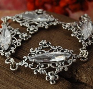 VINCANA - srebrna bransoletka z kryształem Swarovskiego