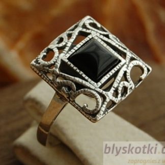 GELSA - srebrny pierścionek z onyksem