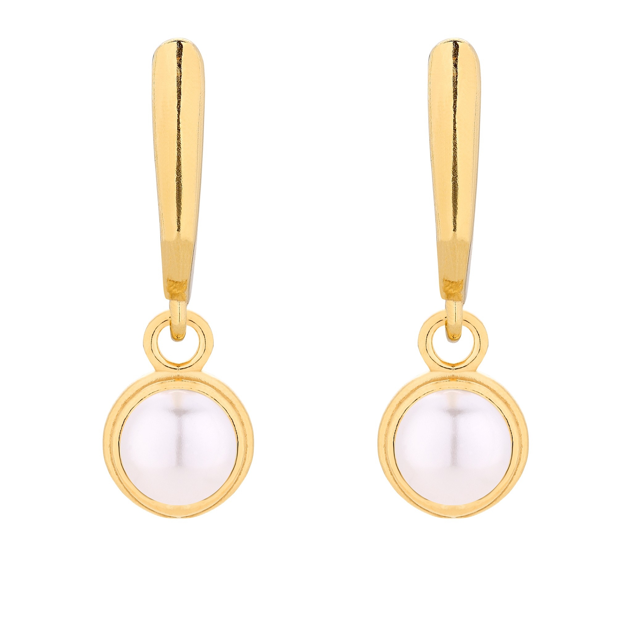Złote kolczyki z perłą SWAROVSKI® CRYSTAL