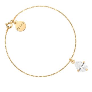 Złota bransoletka z cyrkonią