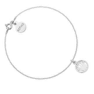 Srebrna bransoletka z koroną