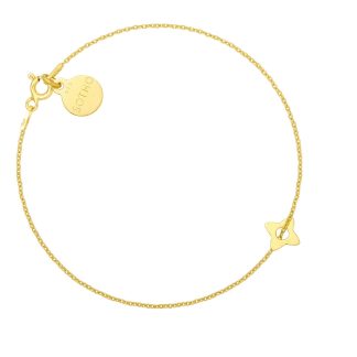 Złota bransoletka z malutką rozetką