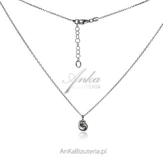 Naszyjnik srebrny  - dwa kółeczka