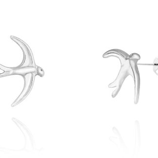 Kolczyki srebrne jaskółki