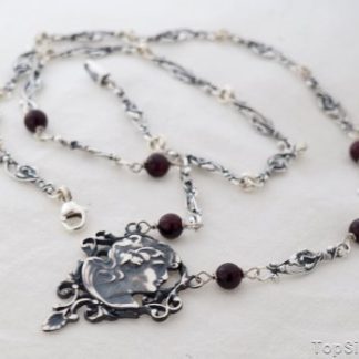 KAMEA - naszyjnik z naturalnymi granatami