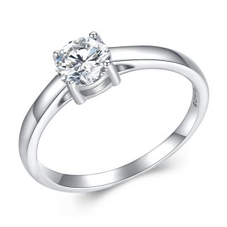 Srebrny pierścionek R10 Moissanit 0,6 ct srebro 925