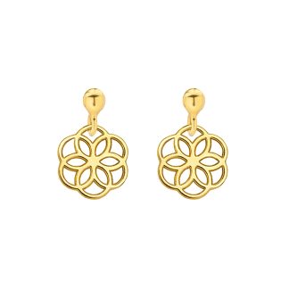 Złote kolczyki z rozetkami