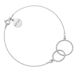 Srebrna bransoletka z dwoma obręczami