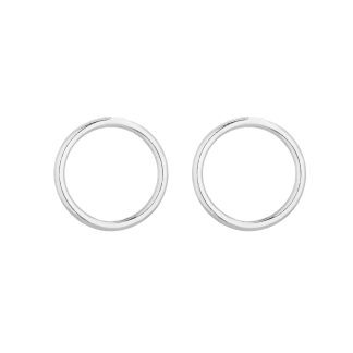 Srebrne kolczyki obręcze