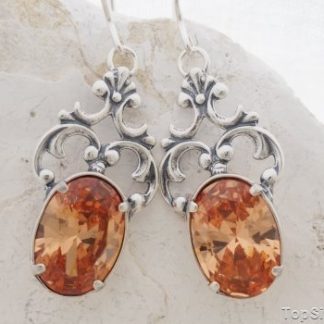 JULIA - srebrne kolczyki z topazem