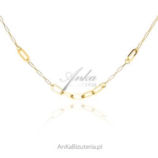 Naszyjnik  srebrny pozłacany  z kolekcji fenomeno