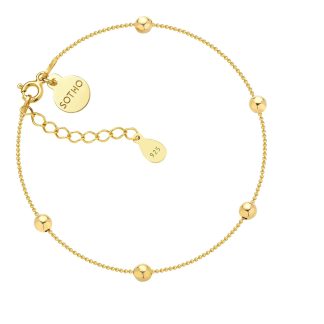 Złota bransoletka z kuleczkami
