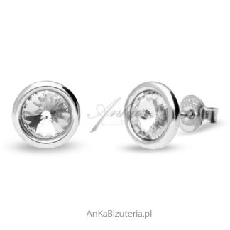 Kolczyki swarovski tiny bonbon - crystal.