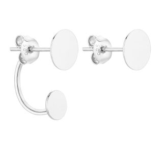 Srebrne asymetryczne kolczyki z kółkami