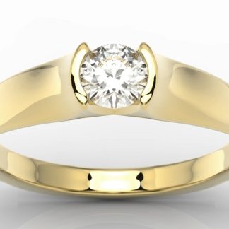 Pierścionek zaręczynowy z żółtego złota z brylantem 0,36ct BP-2636Z