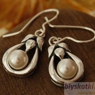 CLARA - srebrne kolczyki z perłą
