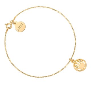 Złota bransoletka z koroną