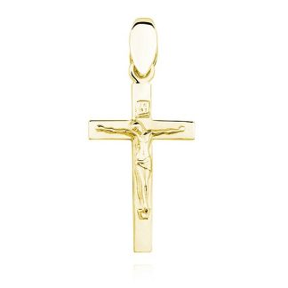 Krzyżyk srebrny pozłacany
