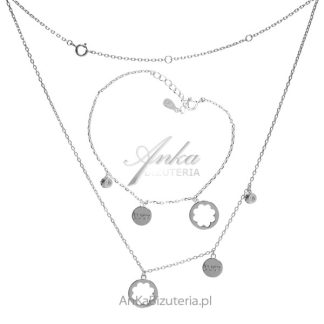 Komplet biżuterii srebrnej luck