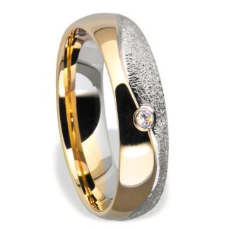 Obrączka z żółtego i białego palladowego złota ŁN-17ZB-light-k