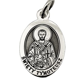 Medalik srebrny z wizerunkiem Św. Tymoteusza