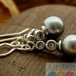 BAOBAB - srebrne kolczyki z perła i cyrkonią