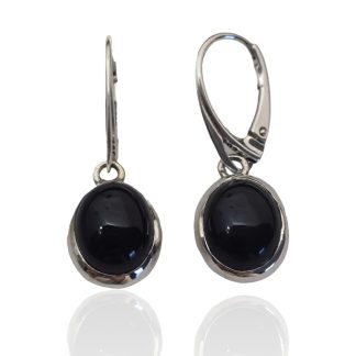 Klasyka biżuterii - kolczyki srebrne z czarnym onyksem