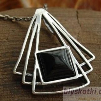 ANDRES - srebrny wisiorek z onyksem