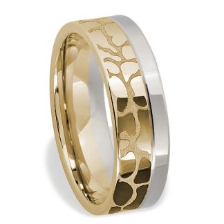 Obrączka z żółtego i białego złota palladowego ŁN-01ZB-EXTRA light-m
