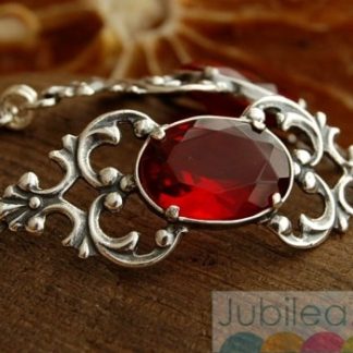 RAVENA - srebrna bransoletka z rubinem