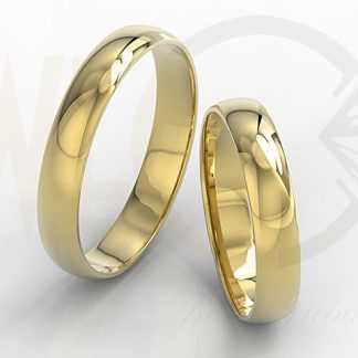 Obrączki ślubne klasyczne półokrągłe żółte złoto szer 3 mm ZS-A-101Z-PARA