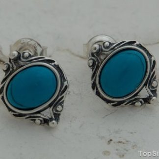 ALLBLUE - srebrne kolczyki z turkusem