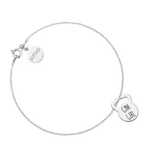 Srebrna bransoletka kettlebell GYM GIRL