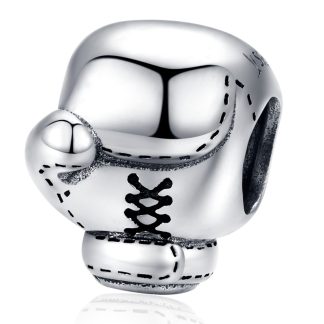 Rękawica bokserska srebrny charms koralik beads srebro 925