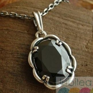 FADO - srebrny wisiorek z onyksem