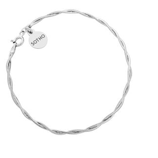 Srebrna pleciona bransoletka