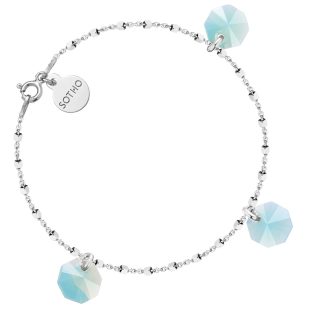 Srebrna bransoletka z kryształami SWAROVSKI® CRYSTAL