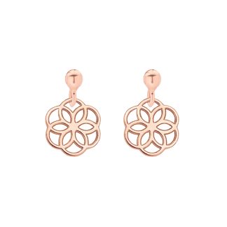 Kolczyki z rozetkami z różowego złota