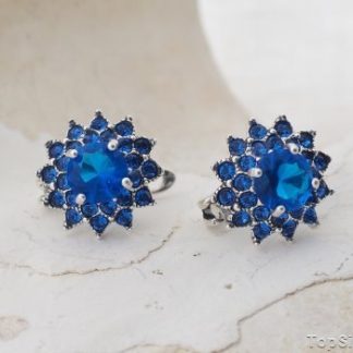 BODO - srebrne kolczyki z szafirami