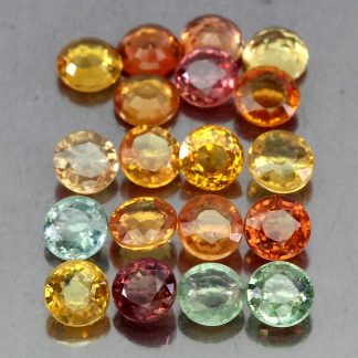 Szafiry Songea kamienie naturalne 5.43ct 18 sztuk