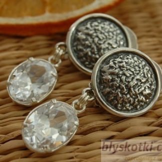 ARMELIA - srebrne klipsy z kryształem