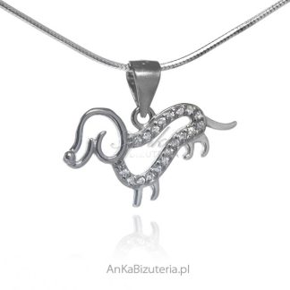 Zawieszka srebrna jaminik z cyrkoniami