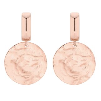 Kolczyki z nieregularnymi dużymi kołami z różowego złota